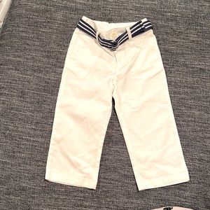 White Khaki Baby Polo Pants